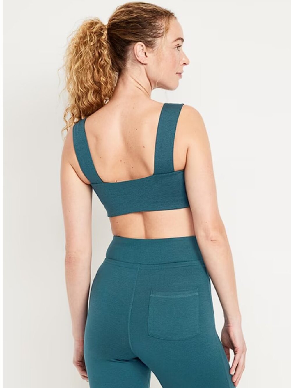 Old Navy Light Support CloudComfy Bandeau Sports Bra in Jet Stream (M) NWT! - Picture 2 of 8
